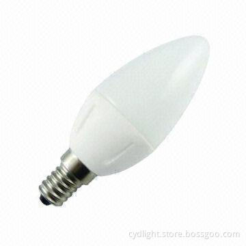 LED Candle Bulb, C37, 5.5W, 470lm, with 25 LEDs, 2,700K, 220-240V Voltage